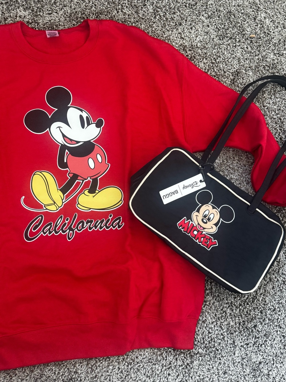 Baggu x Disney bowler bag & Mickey sweatshirt